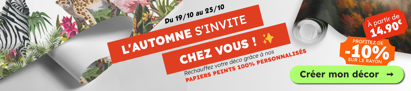 Réchauffez votre déco avec nos papiers peints !